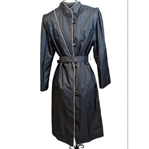 Vintage misty weather black trench jacket size  5/6